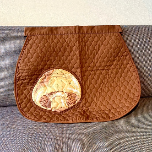 Vintage Other - 60s-70s Vintage 🍄‍🟫 Kitchen Ensemble by Sunweave Quilted Mushroom Pocket Apron